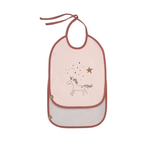 Слюнявчики водонепроницаемые Lassig, хлопок, 2 шт., розовый с терракотовым (1311015794/30394) - Pampik