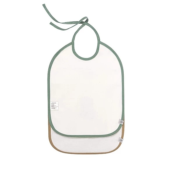 Слинявчики водонепроникні Lassig Єнот, органічна бавовна, 2 шт., зелений (1311015250/35814) - Pampik - 3