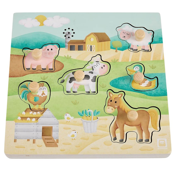 Пазл дерев'яний музичний Eurekakids Ферма (69181561/37609) - Pampik