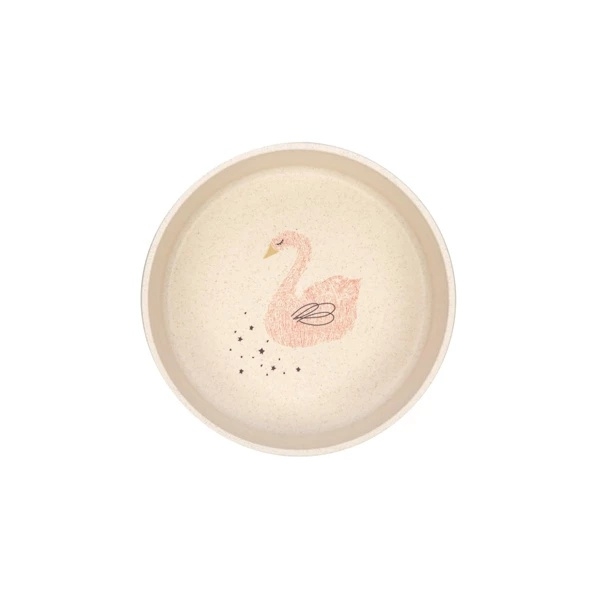 Тарілка глибока Lassig Лебідь, целлюлоза, антиковзаюча, 13.4х4.8 см, бежевий (1310064741/35852) - Pampik - 2