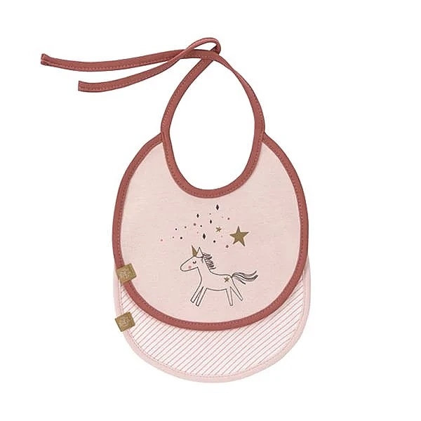 Слинявчики водонепроникні Lassig, бавовна, 2 шт., рожевий (1311016794/35788) - Pampik - 2