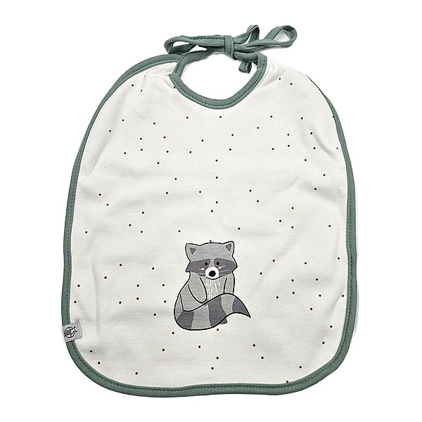 Слинявчики водонепроникні Lassig Єнот, органічна бавовна, 2 шт., зелений (1311015250/35814) - Pampik - 4