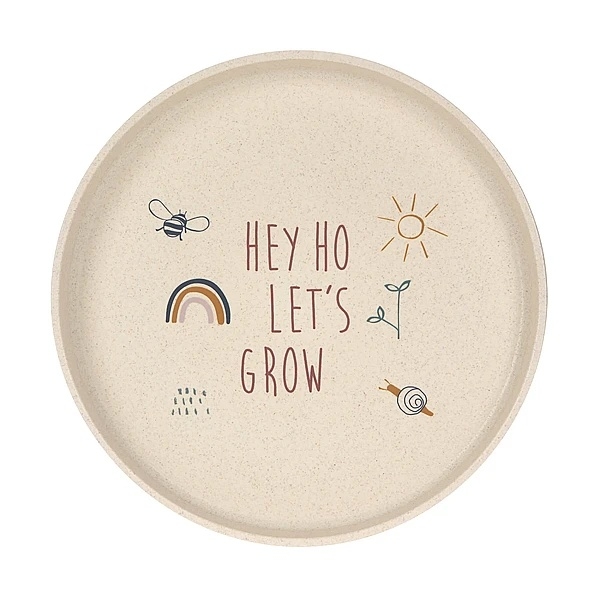 Тарелка плоская Lassig, целлюлоза, антискользящая, 18х2 см, бежевый (1310063964/38324) - Pampik - 2