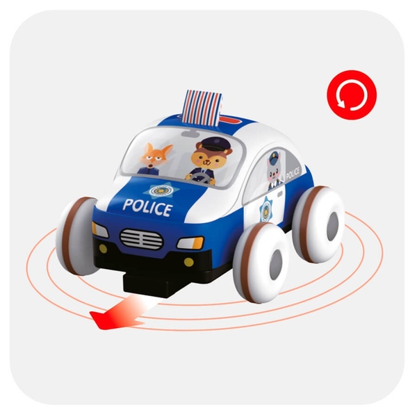 Машина на радиоуправлении Eurekakids Полиция, мягкая, красный (69182517/36768) - Pampik - 5