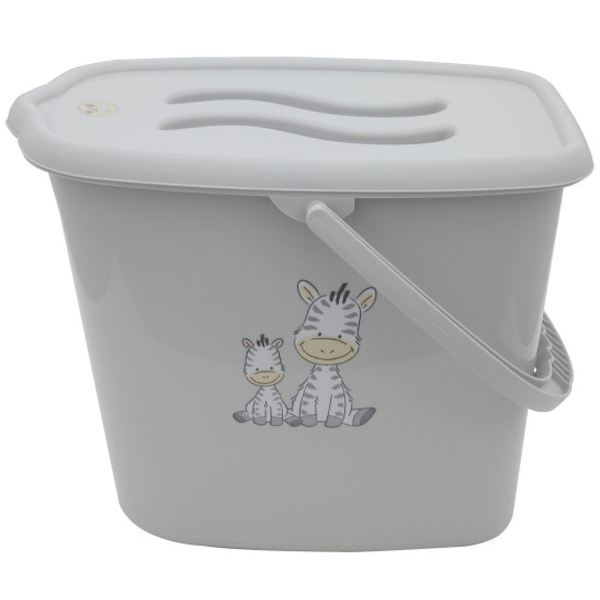 Відерце для підгузків Maltex Zebra, сірий (6906_90) - Pampik
