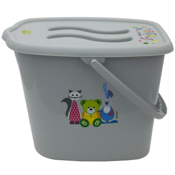 Відерце для підгузків Maltex Bear & Friends, сірий (5412_75) - Pampik