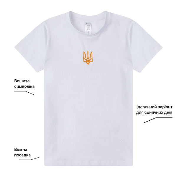 Футболка Garnamama Ukraine t-shirt teenagers вышивка 134-140 Белый (914324.1266101) - Pampik - 5