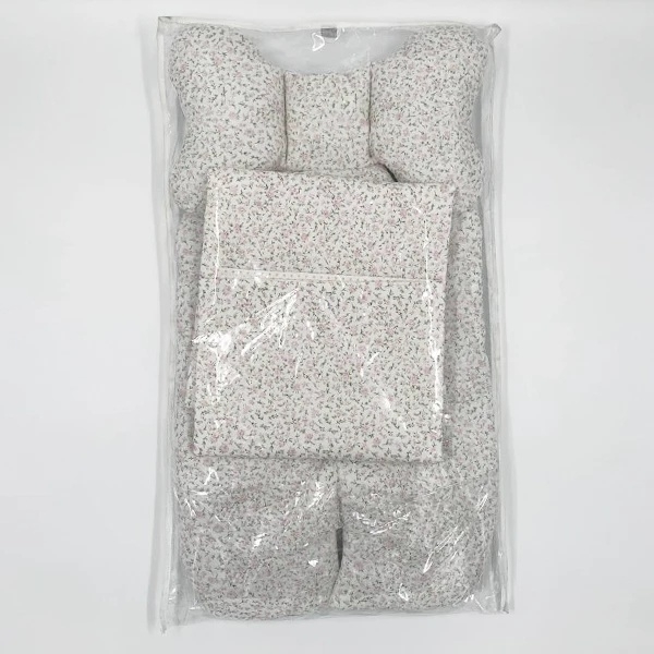 Набір New Life expert: універсальний матрацик, 62х33 см + двосторонній плед, 73х73 см, біло-рожевий (807+829/27680) - Pampik - 3