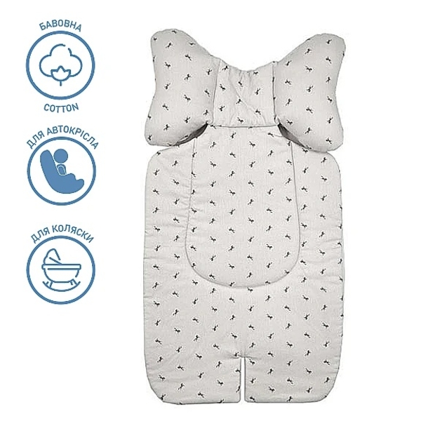 Универсальный матрасик в коляску New Life expert, 62х33 см, серый (881/34406) - Pampik - 3