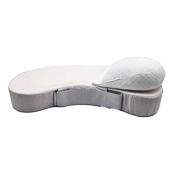 Подушка для годування New Life expert з поясом, 74х46х16 см, біло-сірий (009/34231) - Pampik - 6