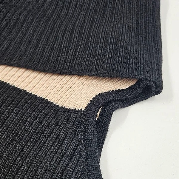 Кофта-труба в'язана New Life р.46, бежево-чорний (2405) - Pampik - 4