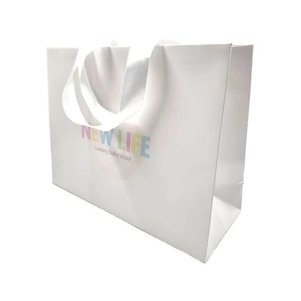 Подарочный бумажный пакет New Life, 24х32х12 см, белый (34282) - Pampik