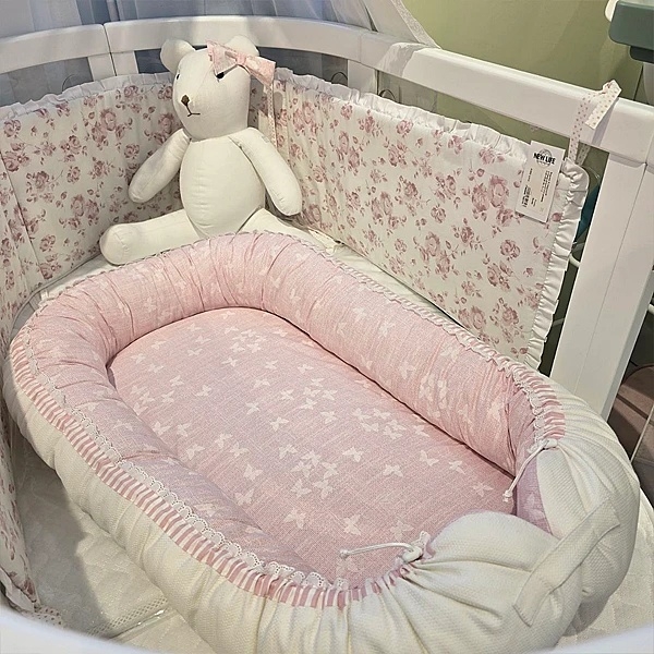 Позиціонер-кокон New Life expert, 82х48х13 см, рожевий з молочним (877+868/38128) - Pampik - 6