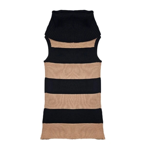 Кофта-труба в'язана New Life р.42, кавово-чорний (6132) - Pampik