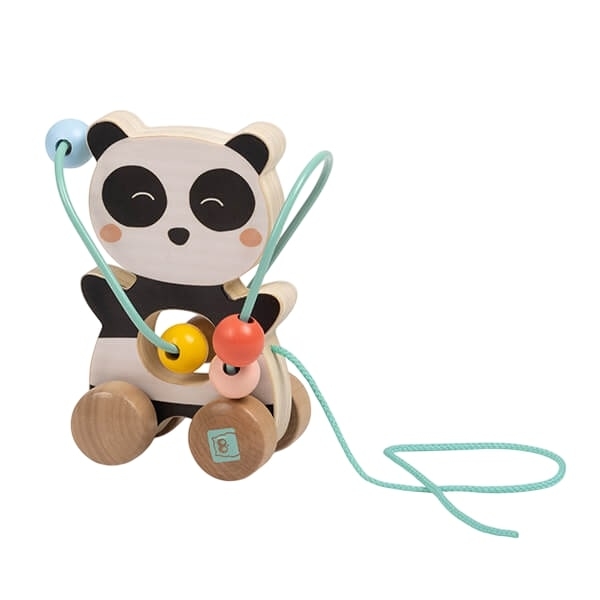 Іграшка дерев'яна на мотузці Eurekakids Панда (691843263/36763) - Pampik