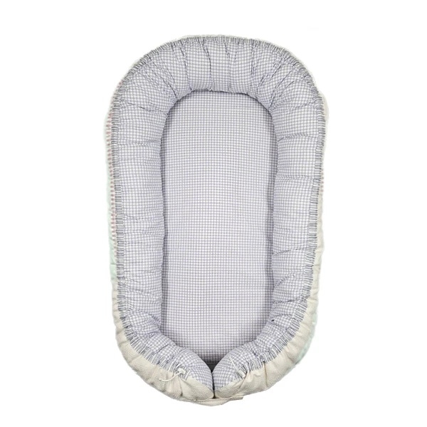 Позиціонер-кокон New Life expert, 82х48х13 см, блакитний з молочним (851+868/38131) - Pampik