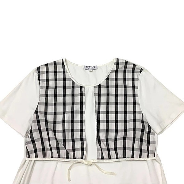 Ночная рубашка для кормления New Life, р.L/XL, клеточкаа (343/13623) - Pampik - 2