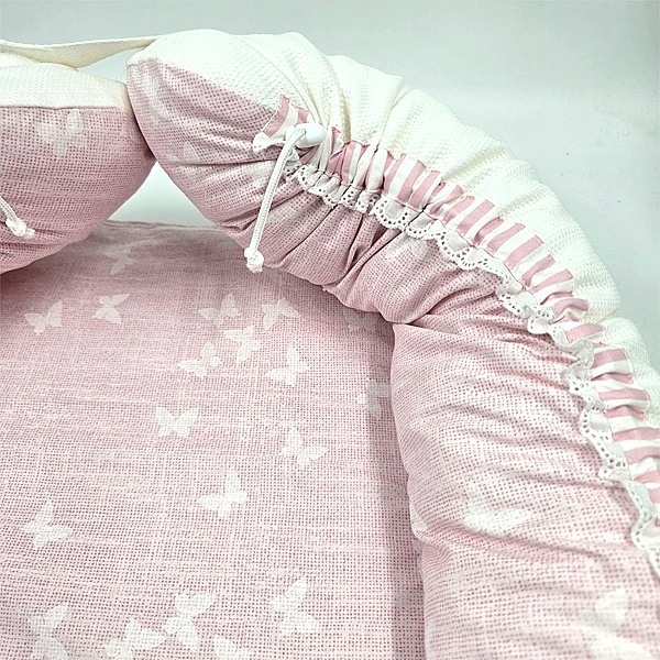 Позиціонер-кокон New Life expert, 82х48х13 см, рожевий з молочним (877+868/38128) - Pampik - 8