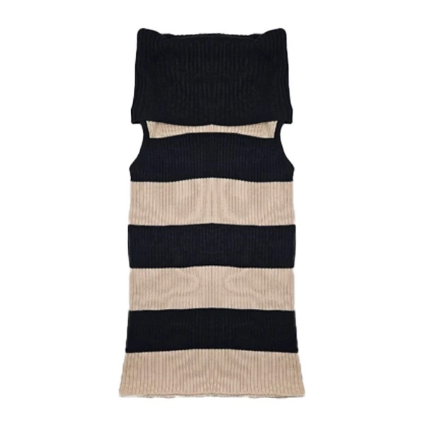 Кофта-труба в'язана New Life р.46, бежево-чорний (2405) - Pampik