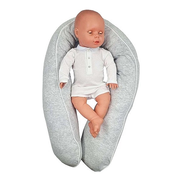 Подушка для мами та малюка New Life expert, 180 см, сірий (049/33389) - Pampik - 5