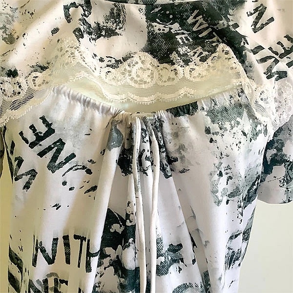 Нічна сорочка для годування New Life, р.S/M, принт газета (129/27320) - Pampik - 4