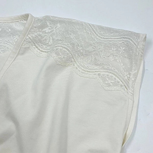 Нічна сорочка New Life з мереживом, р.S, молочний (044/16876) - Pampik - 8