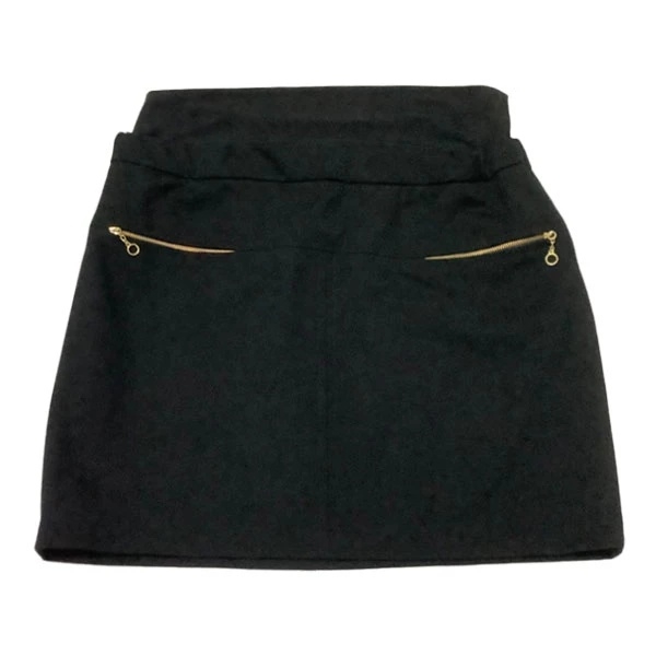 Юбка укороченная New Life с молниями, р.48, черный (752/9012) - Pampik