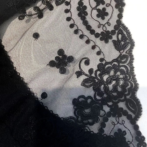 Трусы New Life La Perla, под живот, с кружевом, р.36, черный (26494) - Pampik - 3