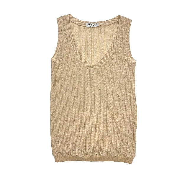 Костюм зі спідниці та майки New Life, р.42, бежевий (178/10324) - Pampik - 2