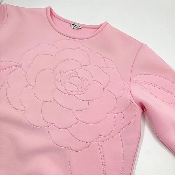 Свитшот-туника New Life Chanel, р.44-46, розовый (195/33973) - Pampik - 3