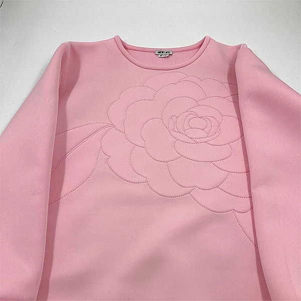 Свитшот-туника New Life Chanel, р.44-46, розовый (195/33973) - Pampik - 4