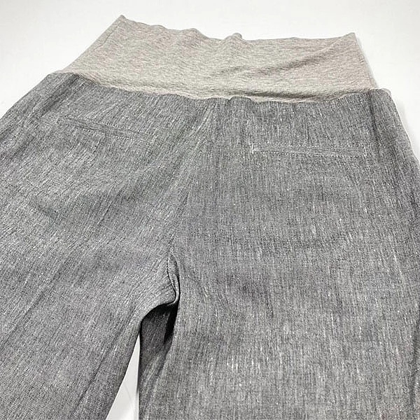 Брюки укороченные New Life с манжетом, лен, р.44, серый (581/23893) - Pampik - 4