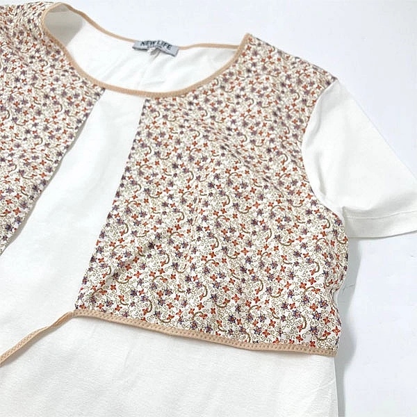 Комплект із халата та нічної сорочки для годування New Life, р.L-XL, принт квіти, молочний (308/36684) - Pampik - 5