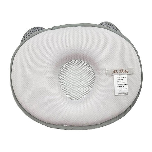 Ортопедична подушка New Life expert Memory Air+ Котик для немовлят, 21х19 см, біло-сірий (34407) - Pampik - 3