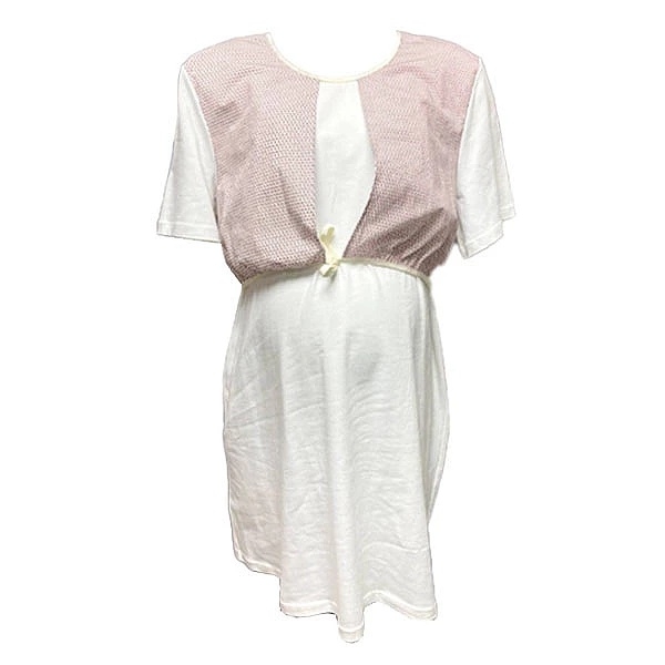 Комплект із халата та нічної сорочки для годування New Life, р.L-XL, принт квіти, рожевий (343/36683) - Pampik - 2