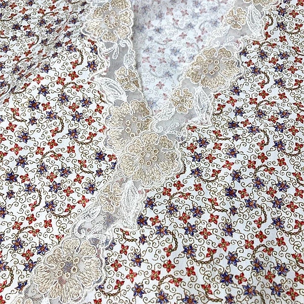 Комплект із халата та нічної сорочки для годування New Life, р.L-XL, принт квіти, молочний (308/36684) - Pampik - 4