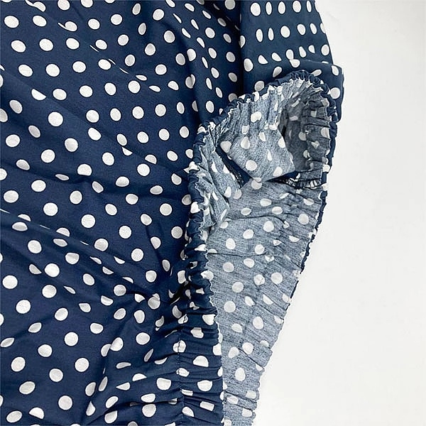 Туника New Life с воланом-пелериной, в горошек, р. 46-48, синий (358/13335) - Pampik - 4