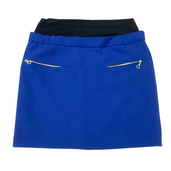 Спідниця вкорочена New Life з блискавками, р.46, електрик (480/8960) - Pampik