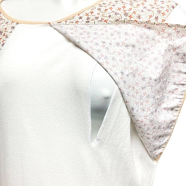 Комплект із халата та нічної сорочки для годування New Life, р.L-XL, принт квіти, молочний (308/36684) - Pampik - 7