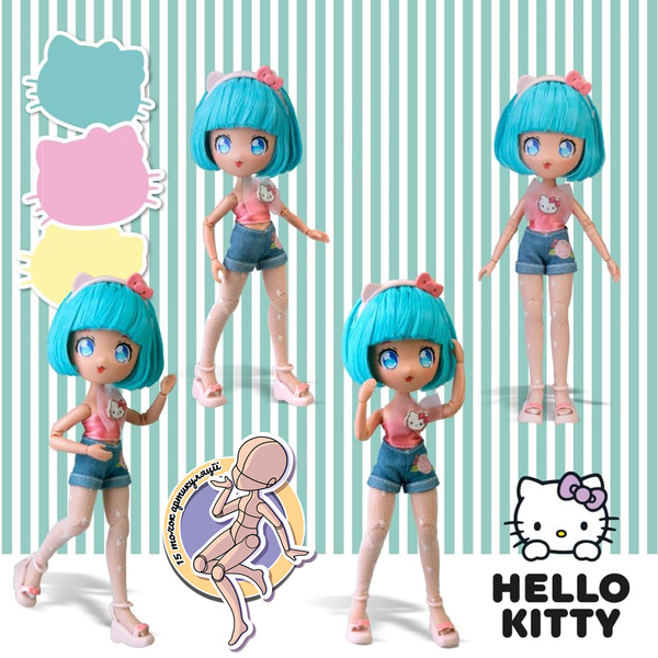 Ігровий набір 4SF Manga Dolls серії Hello Kitty Красуня Пінк на скутері, 19.5 см (HKTF3000) - Pampik - 9