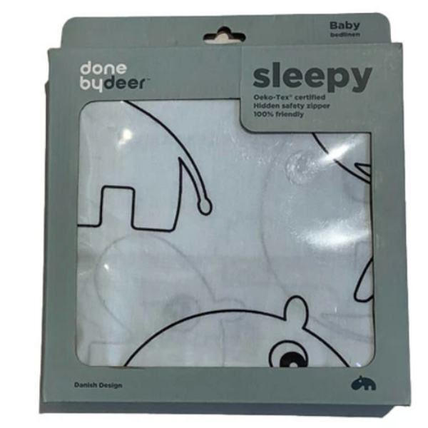 Постельное белье Done by Deer, 80х100 см, 35х40 см, голубой (20502/22345) - Pampik - 5