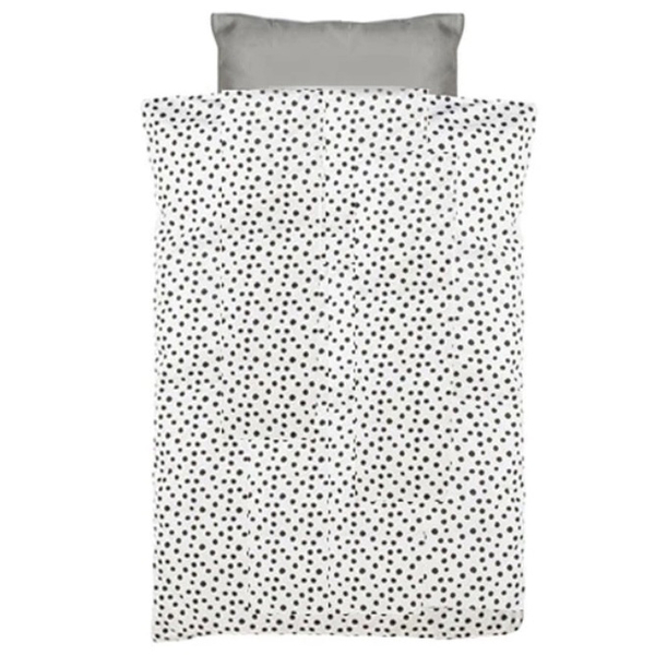 Постельное белье Done by Deer, 80х100 см, 35х40 см, белый в горох (20628/33042) - Pampik - 2