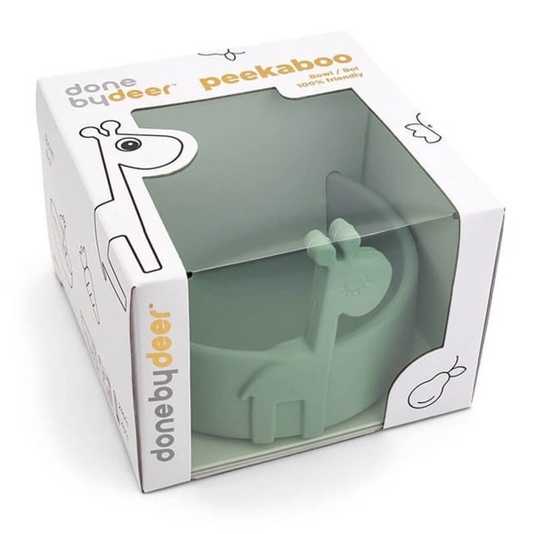 Тарелка глубокая силиконовая Done by Deer, зеленый (1819833/35640) - Pampik - 3