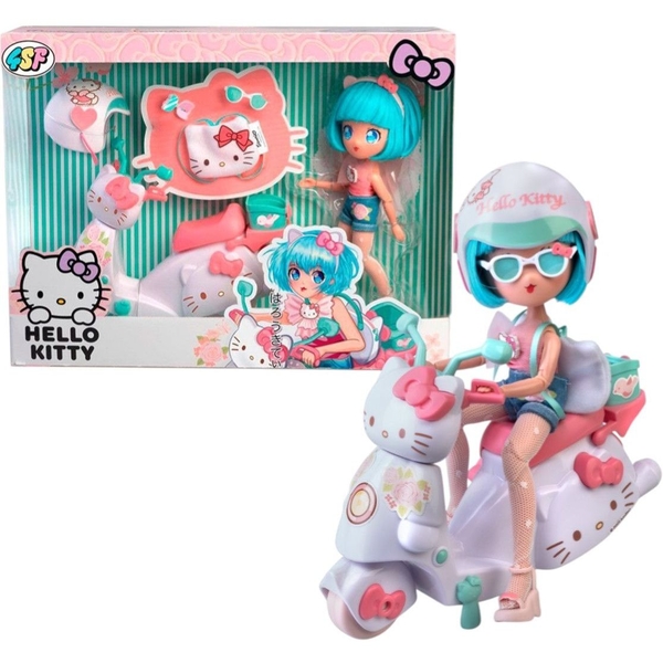Ігровий набір 4SF Manga Dolls серії Hello Kitty Красуня Пінк на скутері, 19.5 см (HKTF3000) - Pampik