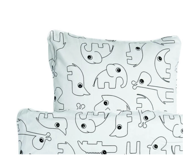 Постельное белье Done by Deer, 80х100 см, 35х40 см, голубой (20502/22345) - Pampik - 3