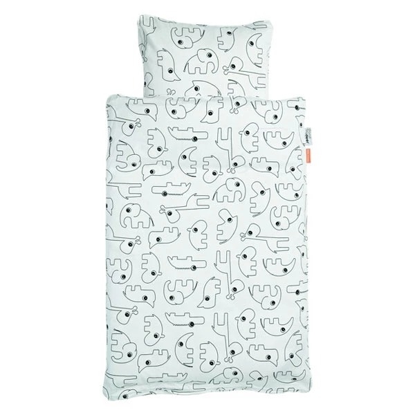 Постельное белье Done by Deer, 80х100 см, 35х40 см, голубой (20502/22345) - Pampik