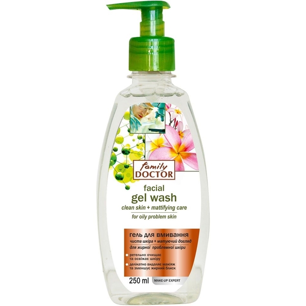 Гель для вмивання Family Doctor для жирної та проблемної шкіри, 250 мл - Pampik