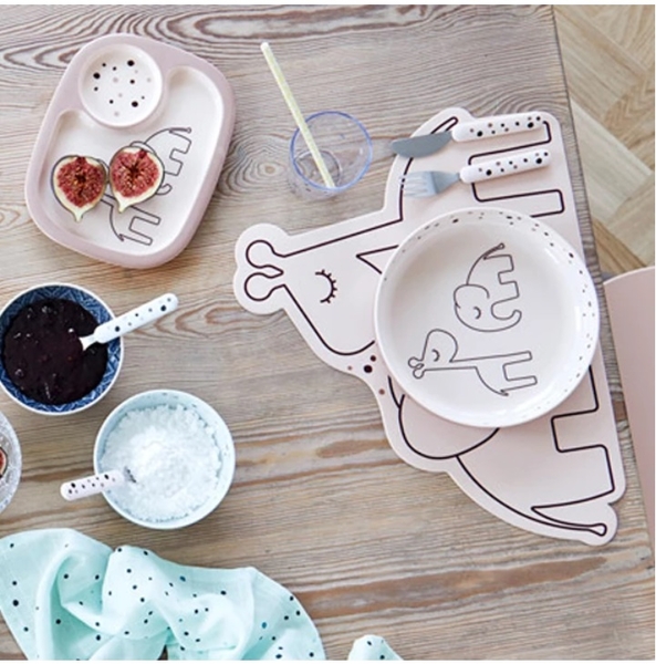 Коврик силиконовый для еды Done by Deer, 30х40 см, пудровый (1006191/33039) - Pampik - 2