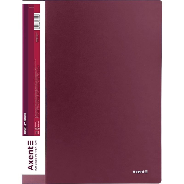 Дисплей-книга Axent, 20 файлів, бордовий (1020-04-A) - Pampik