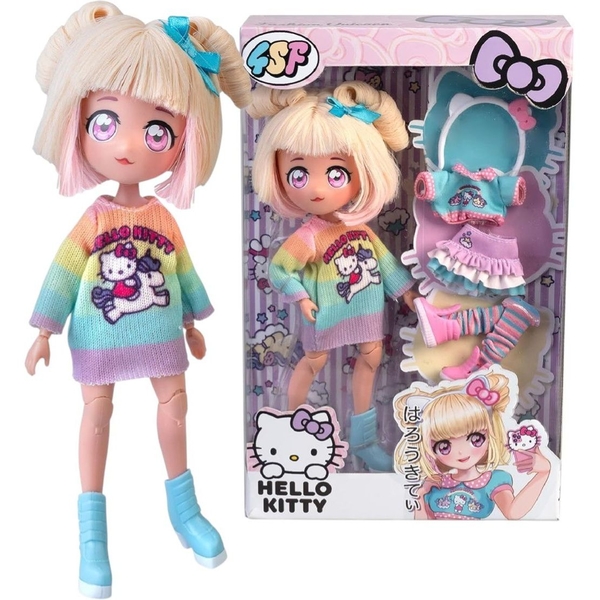 Ігровий набір 4SF Manga Dolls серії Hello Kitty Стильна Цукерочка Єдиноріг, 19.5 см (HKTF2000) - Pampik